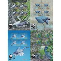 WWF Penhyrn 2008 Stamps Birds Pacific Reef Egret