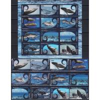 Aitutaki 2012 S/Sheet & Stamps Whales & Dolphins MNH