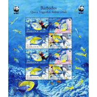 WWF Barbados 2006 Stamps Queen Triggerfish MNH