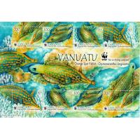 WWF Vanuatu 2013 Stamps Orange Spot Filefish MNH