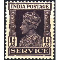 British India 1946 KGVI 1/½ Anna Service Stamp MNH
