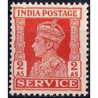 British India 1946 KGVI 2 Anna Service Stamp MNH