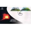 Indonesia 2003 2 Fdcs Mountain Shaped Stamps Volcanoes