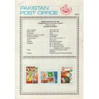Pakistan Fdc 1992 Brochure & Stamps World Cricket Cup Imran Khan
