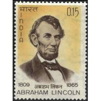 India 1965 Stamp Abraham Lincoln