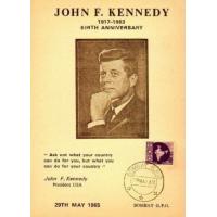 India 1965 Stamps Of Great JFK'S Scarce Black B'Day Mourning Max