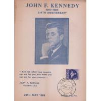 India 1965 Stamps Of Great JFK'S Scarce Blue B'Day Mourning Maxi