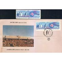 India 1991 Fdc & Stamps Antarctic Treaty Penguins MNH