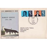 Great Britain 1966 Fdc Robert Burns