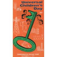 Pakistan Fdc 1971 Brochure & Stamp Universal Children's Day