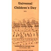 Pakistan Fdc 1972 Brochure & Stamp Universal Children's Day