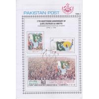 Pakistan Fdc 1996 Brochure Stamps Zulfikar Ali Bhutto