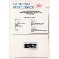 Pakistan Fdc 1982 Brochure & Stamp Space Exploration & Peaceful