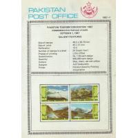 Pakistan Fdc 1987 Brochure & Stamps Pakistan Tourism Convention