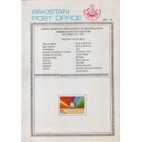 Pakistan Fdc 1987 Brochure & Stamp Radio Pakistan