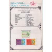 Pakistan Fdc 1989 Brochure & Stamps Adasia 89