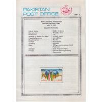 Pakistan Fdc 1991 Brochure Stamp World Population Day