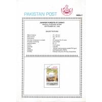 Pakistan Fdc 1993 Brochure Stamp Juniper Forests At Ziarat