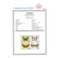 Pakistan Fdc 1995 Brochure Stamps Wildlife Series Butterflies
