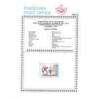 Pakistan Fdc 1997 Brochure Stamp Day Of the Disabled