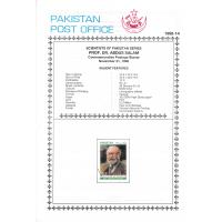 Pakistan Fdc 1998 Brochure & Stamp Dr. Abdus Salam Nobel Prize