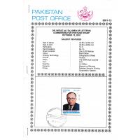 Pakistan Fdc 2001 Brochure & Stamp Dr Syed Imtiaz Ali Taj