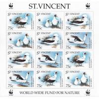 WWF St Vincent 1989 Stamps Masked Booby Birds MNH