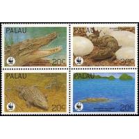 WWF Palau 1994 Stamps Crocodiles